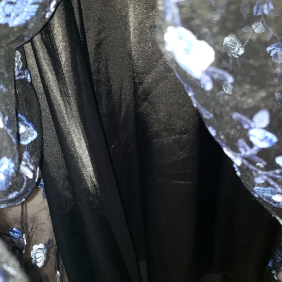 NEW! Tahari ASL black high/low embroidered dress - Picture 6 of 13